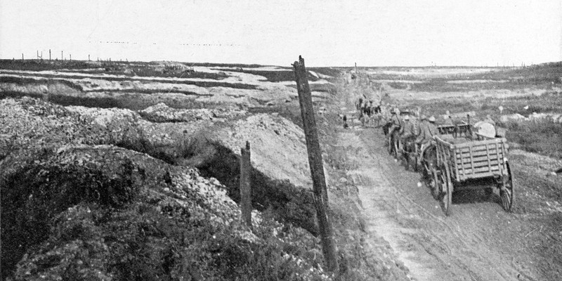The battlefield on the first day of the Battle of the Somme, 1 July 1916