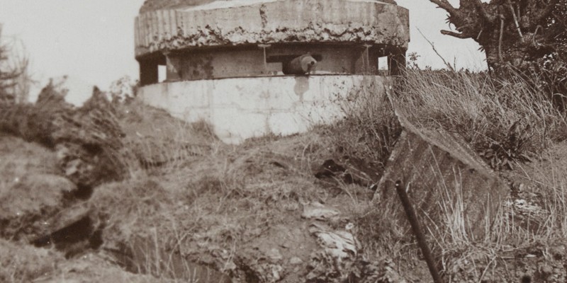 ‘Formidable Hun pill-box at Bullecourt: scene of sanguinary fighting during the Battle of Arras’, 1917