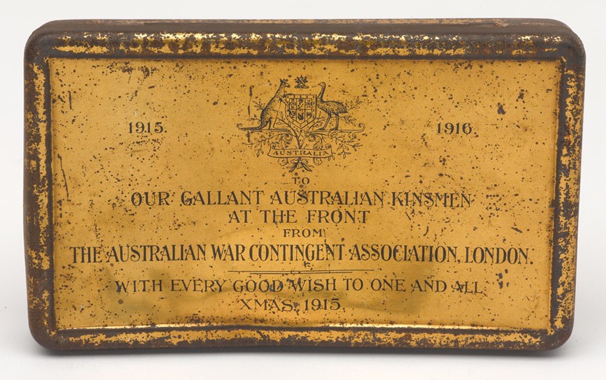 Christmas gift box sent to Australian troops, 1915