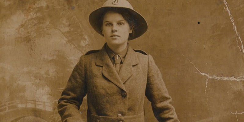 Margaret Selina Caswell in uniform, Women’s Legion, 1916