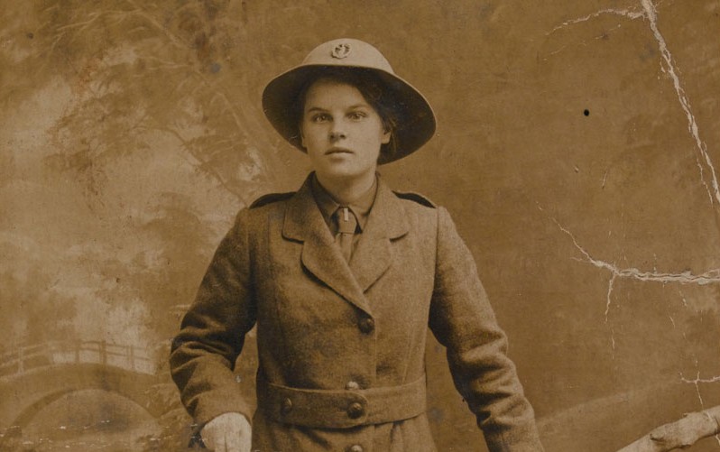 Margaret Caswell in uniform, Women's Legion, 1916