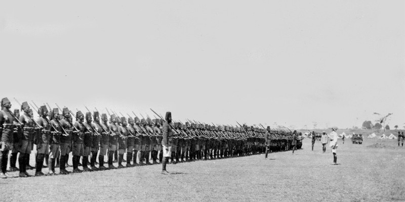 2nd Battalion, The King’s African Rifles on parade, c1914