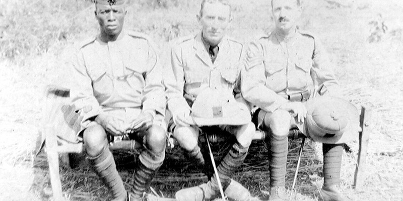 Officer and non-commissioned officers of The King's African Rifles, c1917