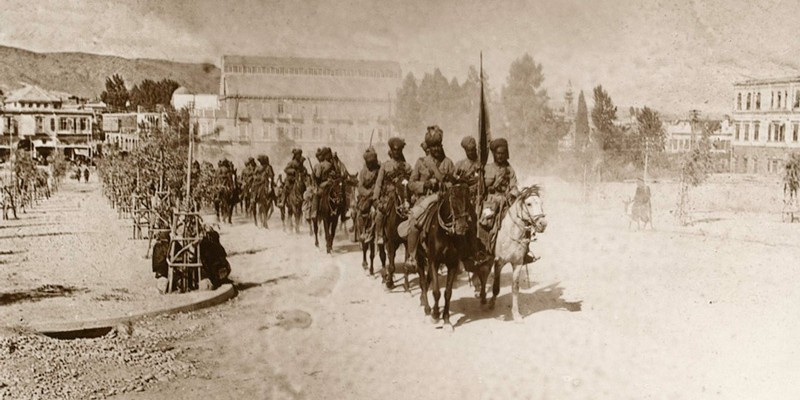 9th Hodson's Horse in General Chauvel's march through Damascus, 1918
