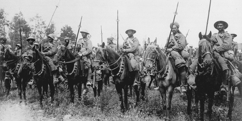 Indian cavalry await the order to advance on the Somme, 1916