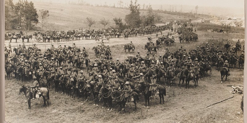 18th King George's Own Lancers in ‘Sausage Valley’ near Mametz, Somme, 15 July 1916