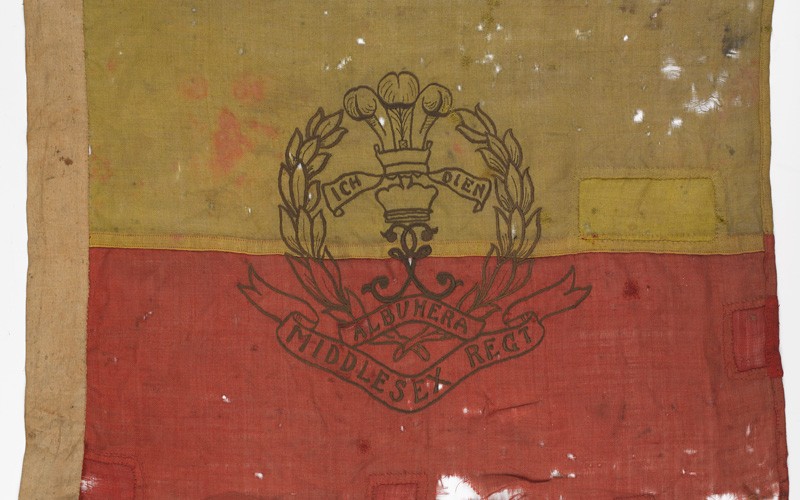 Flag carried during the assault on Thiepval by 12th Battalion The Duke of Cambridge’s Own (Middlesex Regiment), 26 September 1916