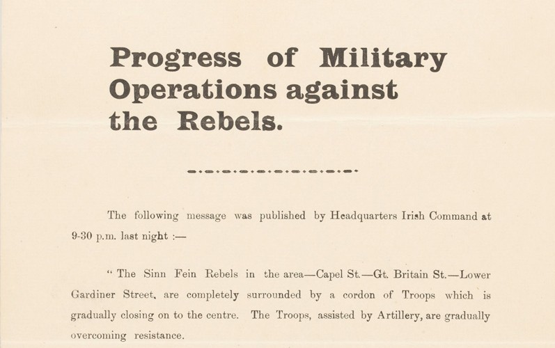 'Progress of Military Operations against the Rebels'