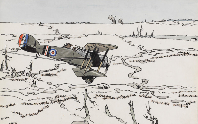 ‘Bristol Fighter 'ground strafing', Arras Front 1918’ by RB Talbot Kelly