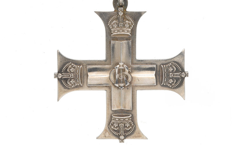 Military Cross awarded to Lieutenant Oliver Stewart, Royal Flying Corps, 1917