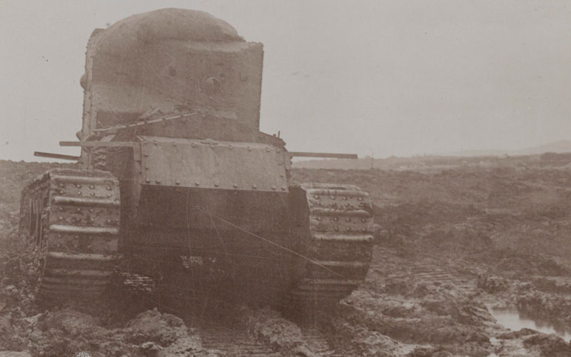 A whippet tank near Morcourt, August 1918