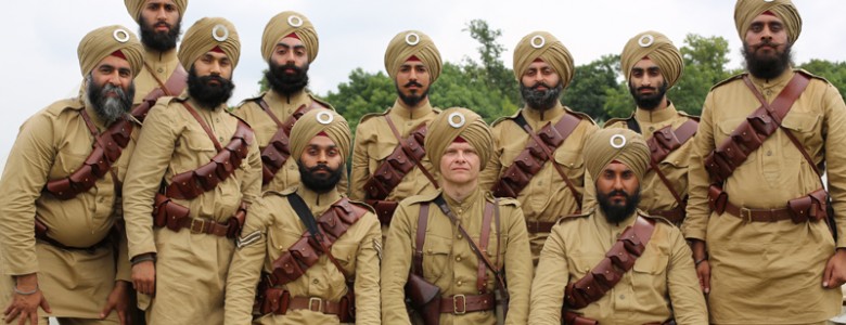 NAM's volunteer 15th Ludhiana Sikh Regiment at History Live!, Kelmarsh Hall, July 2014