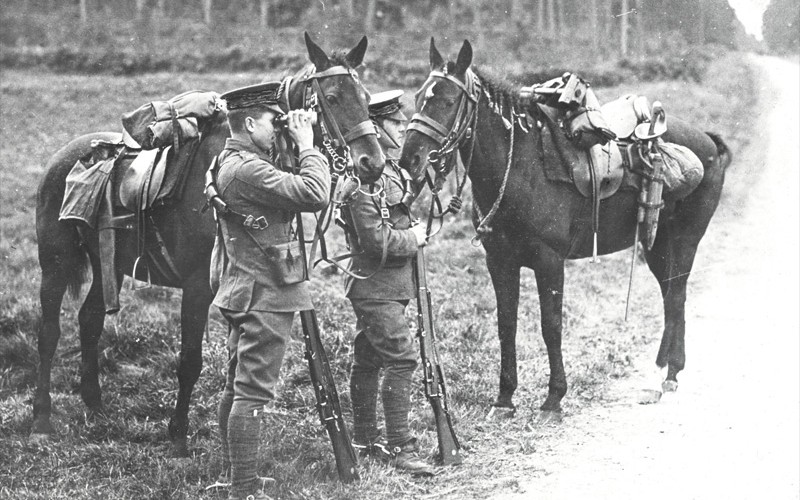 'Hussars on the look out', 1914