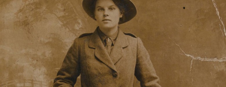 Margaret Selina Caswell in uniform, Women's Legion, 1916
