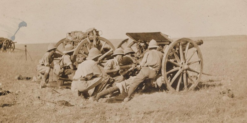 13-pounder gun, Palestine, 1915