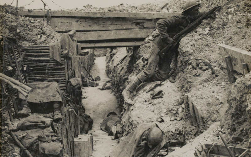 A trench interior near the Albert-Bapaume road on the Somme, July 1916