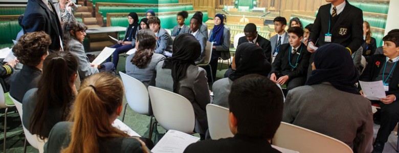 Students debate conscription at the Houses of Parliament