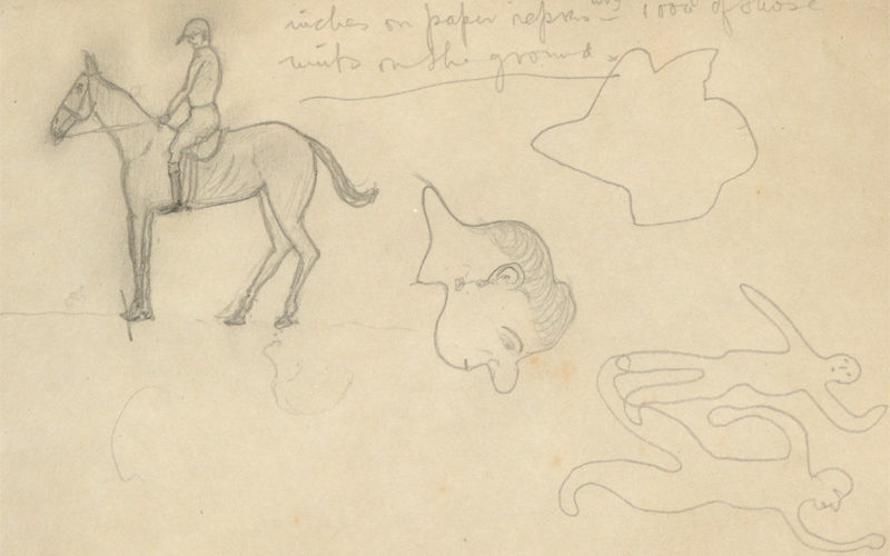 Doodles from one Sassoon's training notebooks, c1916